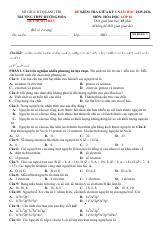 Đề thi Giữa kì 1 Hóa học 10 năm 2025-2026 trường THPT Hướng Hóa (Quảng Trị)